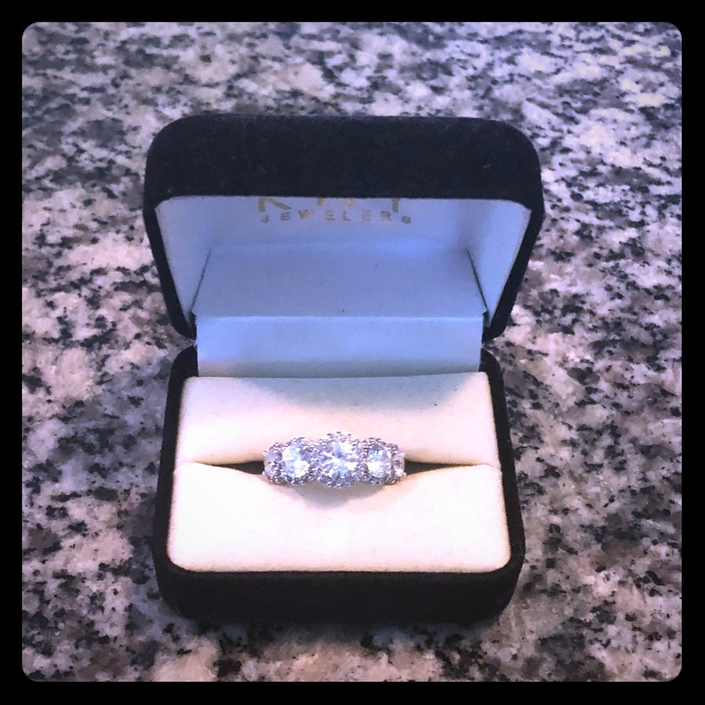 White topaz ring